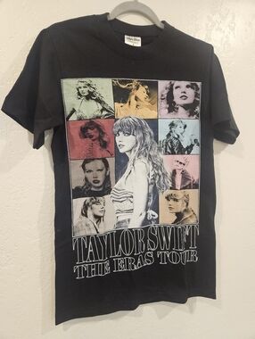 Taylor Swift Eras Tour Tee Shaka Wear Streetwear Essentials Size S 100% Cotton.